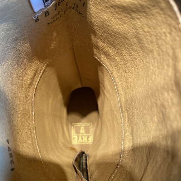 Frye Vintage Black Label Tall Phillip Harness Black Leather Boots - Picture 10 of 14